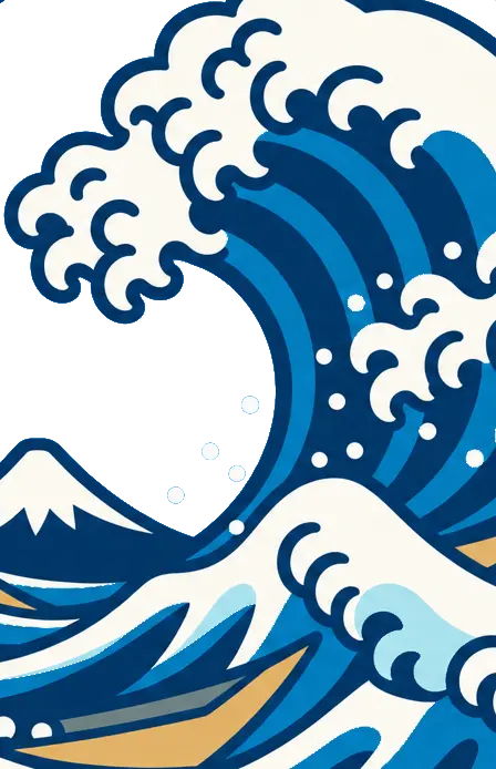 A cresting ocean wave